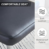 Modern Dining Chairs, Pu Upholstered Leather Chair And Sturdy Metal Legs, Comfortable Ergonomic Large Backrest Design - Photo 5