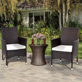 ReunionG 2PCS Patio Rattan Chairs, Furniture Armchair Set with Removable Cushions, Garden, Balcony - Photo 8