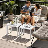 Crestlive Products Aluminum Outdoor Side Table Set of 2 - Photo 8