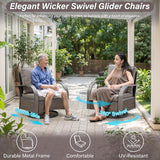 Belord Outdoor Swivel Rocker Patio Chairs Set of 2 - Photo 3
