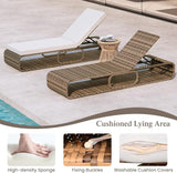 Tangkula Outdoor Chaise Lounge Chair, 7-Position PE Wicker Patio Reclining Sun Lounger with Adjustable Backrest - Photo 8
