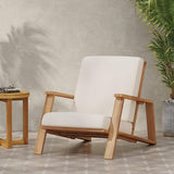 Merax Acacia Wood Outdoor Chaise Lounge Chair - Photo 3