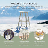 WestinTrends Malibu Malibu 29 Inch High Backless Seat Bar Stools (Set of 3), Sand - Photo 6