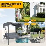 AECOJOY 2-in-1 Convertible Porch Swing Bed 3 Seat - Photo 6