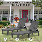ROJIK Outdoor Chaise Lounge Chair Set of 2,with 5-Position Adjustable Backrest,Waterproof & Lightweight - Photo 6