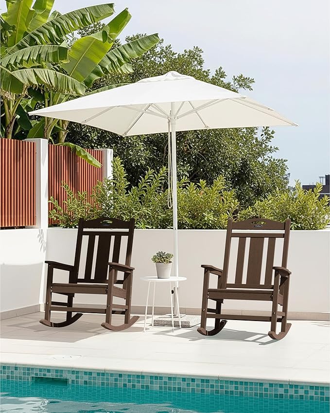 Ciokea Outdoor Rocking Chair, HDPE Porch Rocking Chairs for Outside - Photo 7