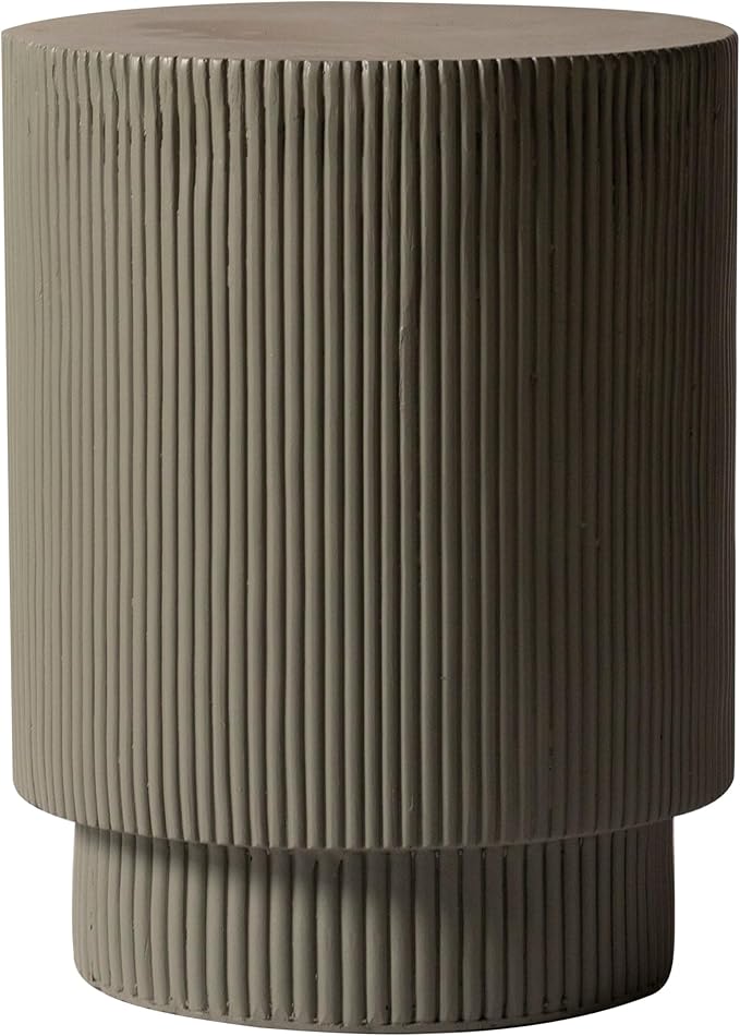 LeisureMod Modern Side Table Round Fiberstone Top Accent End Table for Home, Outdoor Patio, Living Room Sofa - Photo 1