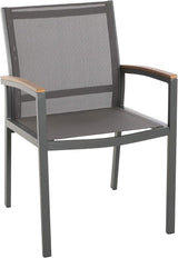 Christopher Knight Home Emma Outdoor Mesh and Aluminum Frame Dining Chair (Set of 2), Gray - Photo 4