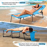 KING BIRD Tanning Chair with Face Hole, 5-Position Folding Outdoor Beach Lounge Chair for Sunbathing - Photo 4