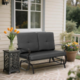 Outdoor Bench Patio Swing Glider Loveseat 2 Seats Rocking Chair - Photo 5