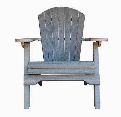 Deluxe Folding Poly Adirondack Folding Chair (Coastal Gray)