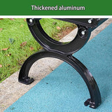 Outdoor Bench, Garden Bench, Metal Bench with Wide Armrests and Backrest, All-Weather Patio Bench for Garden, Porch - Photo 5