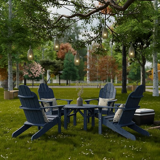 Wildridge Classic 33" Occasional Table, Patriot Blue - Outdoor Weather Resistant Recycled Plastic Furniture for Patio