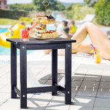 Y&M Outdoor Side Table, HIPS Adirondack Small Single Table, Waterproof Square Outside Table - Photo 4