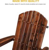 Outvita Folding Adirondack Chair Set of 2, 350LBS Solid Wood Garden Chair Weather Resistant - Photo 7