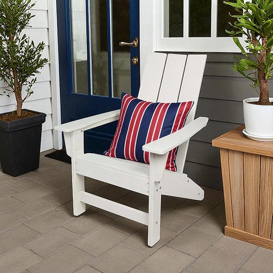 Shine Company Coastal Modern All-Weather Adirondack Chair, White