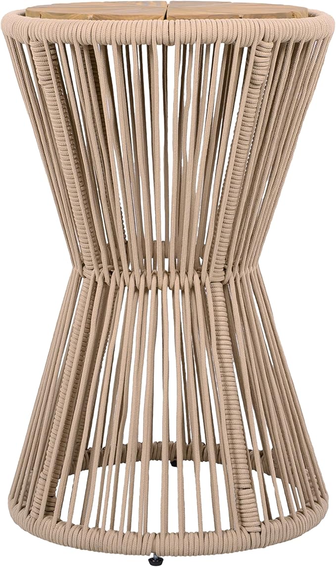 Merax 2 Pieces Round Outdoor Side Table Set - Photo 2