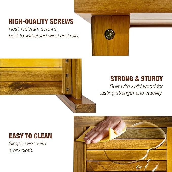 Double Adirondack Table - Weatherproof Outdoor Side Table - Patio End Tables for Outside - Adirondack Side Table - Photo 7