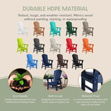 WestinTrends Malibu Outdoor Patio HDPE Plastic Adirondack Dining Chair Navy Blue - Photo 9