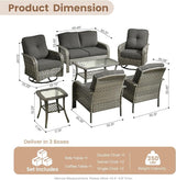 HOOOWOOO Patio Furniture Set, 7 Pieces Outdoor Conversation Set - Photo 7