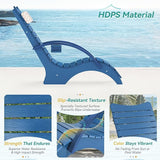 Pool Lounge Chairs Set of 4, Shallow Water 8-10 Inches Deep, HDPS Fade Resistant Pool Tanning Chair with Armrest - Photo 4