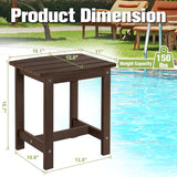 Y&M Outdoor Side Table, HIPS Adirondack Small Single Table, Waterproof Square Outside Table - Photo 3