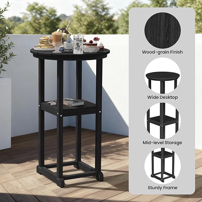 Ciokea 3-Pcs Bistro Table and Chairs - Photo 5