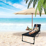 Oversized Padded Outdoor Folding Lounge Chair for Adults 330Ibs Patio Chaise Lounge Chair for Outside Adjustable - Photo 2