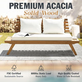 Idzo Lucille Updated 800lbs Capacity Acacia Patio Loveseat - Photo 3