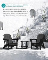 SERWALL Folding Adirondack Chairs Patio Chairs Lawn Chair Set of 8 Outdoor Adirondack Chair Weather Resistant for Patio - Photo 6