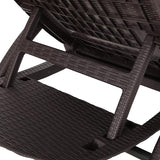 Christopher Knight Home Blanche Outdoor Faux Wicker Chaise Lounge, Dark Brown - Photo 6