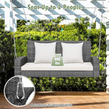 Tangkula 2 Person Wicker Hanging Porch Swing - Photo 5