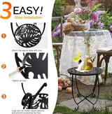Fashion&cool Patio Side Tables, 14 Inch Weather Resistant Metal Outdoor Side Table for Halloween - Photo 8