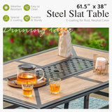 Sophia & William Rectangular Outdoor Dining Table with 1.6"-2" Adjustable Umbrella Hole - Photo 3