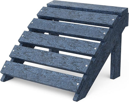 Wildridge Classic Footrest, Patriot Blue - Outdoor Weather Resistant HDPE Ottoman for Adirondack Chair