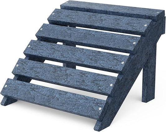 Wildridge Classic Footrest, Patriot Blue - Outdoor Weather Resistant HDPE Ottoman for Adirondack Chair