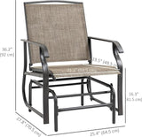 Outsunny 2 Piece Glider Set, Outdoor Swing Chairs, Patio Rocking Armchairs with Breathable Mesh Fabric - Photo 3