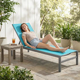 Giantex Patio Chaise Lounge Chair, Outdoor Sunbathing Chair Lawn Reclining Lounger with 6 Adjustable Position - Photo 4