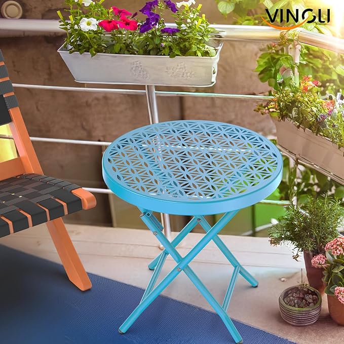 VINGLI Patio Folding Side Table - Photo 7