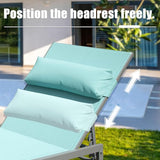 Domi Outdoor Lounge Chairs Set of 3, Upgraded Aluminum Chaise Lounge Chair W/ 5 Adjustable Positions - Photo 6