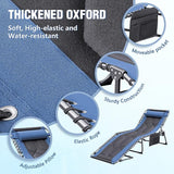 Devoko 4-Fold Padded Portable Folding Outdoor Chaise Lounge Heavy Duty Reclining Chair with Pillow & Side Pocket for - Photo 6