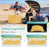 Folding Pool Lounge Chairs Set of 4 - Photo 3