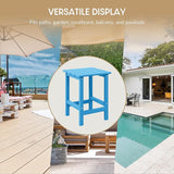 WestinTrends Malibu Square Outdoor Side Table for Adirondack Chair, Pacific Blue - Photo 8