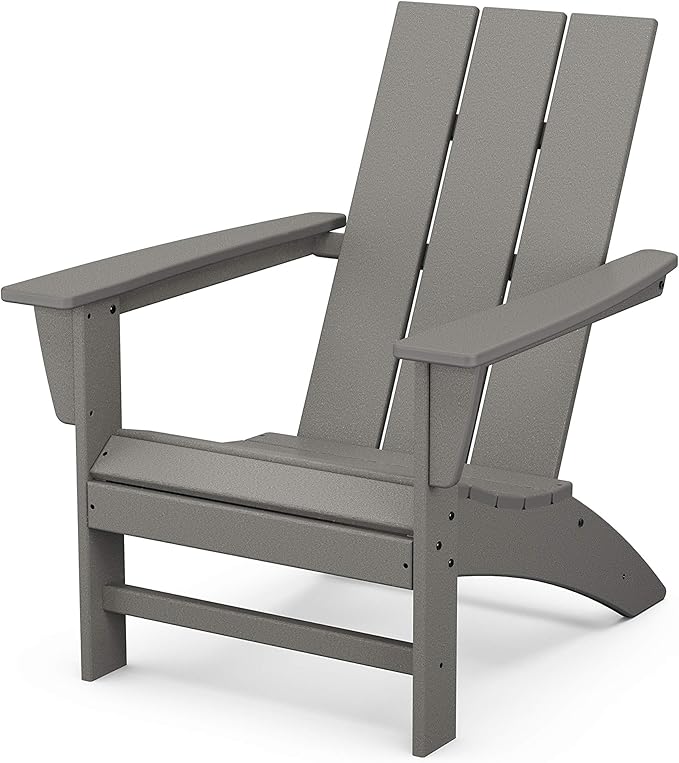 POLYWOOD® Modern Adirondack 3-Piece Set in Pacific Blue/White
