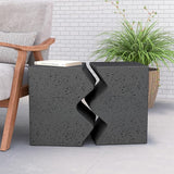 COSIEST Concrete Side Table, Set of 2 Rectangular Outdoor Side Tables, Decorative Garden Stools for Indoor Outdoor - Photo 8