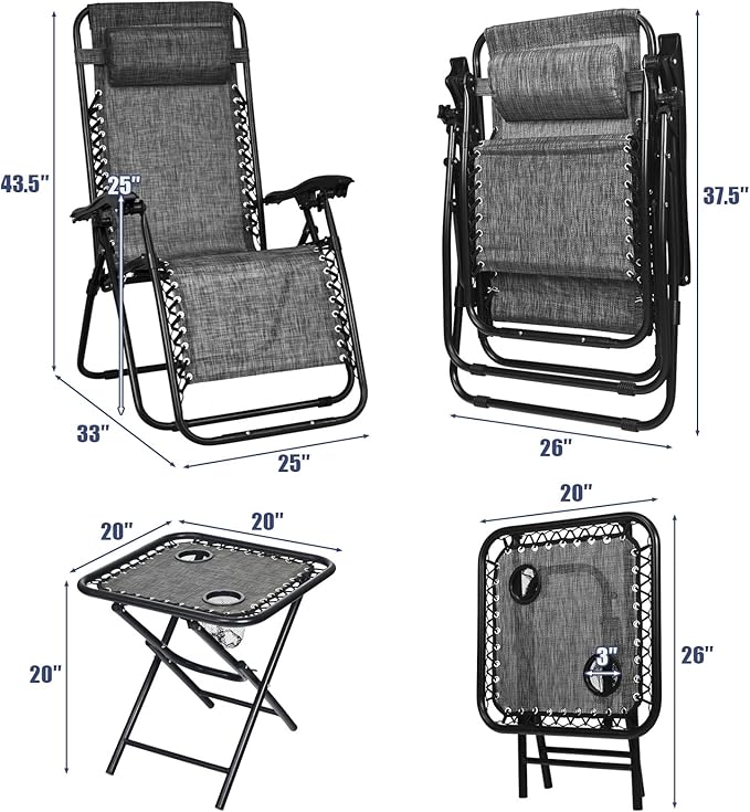 S AFSTAR Zero Gravity Chairs Set of 2 - Photo 7