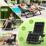 Suteck Zero Gravity Chair, Reclining Camping Lounge Chair w/Removable Cushion, Upgraded Lock and Cup Holder - Photo 6