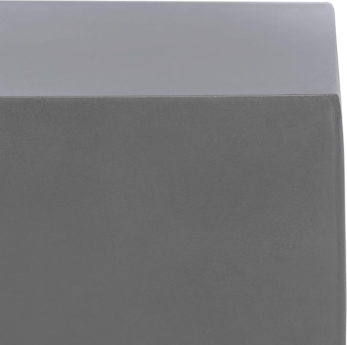 SAFAVIEH Outdoor Collection Zen Mushroom Modern Dark Grey Concrete Accent Table (Fully Assembled)