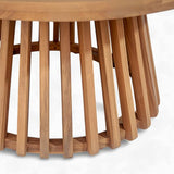 Christopher Knight Home Hakee Acacia Wood Patio Coffee Table, Round Coffee Table with Unique Wooden Base - Photo 9
