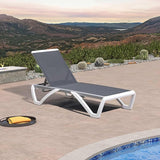 PURPLE LEAF Patio Chaise Lounge Chair Outside Aluminum Plastic Stackable Tanning Chairs for Pool Sunbathing Beach Deck - Photo 9
